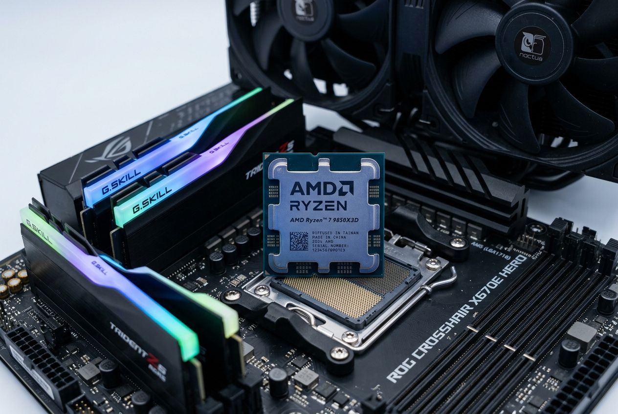 CPU processeur posé sur une carte mère