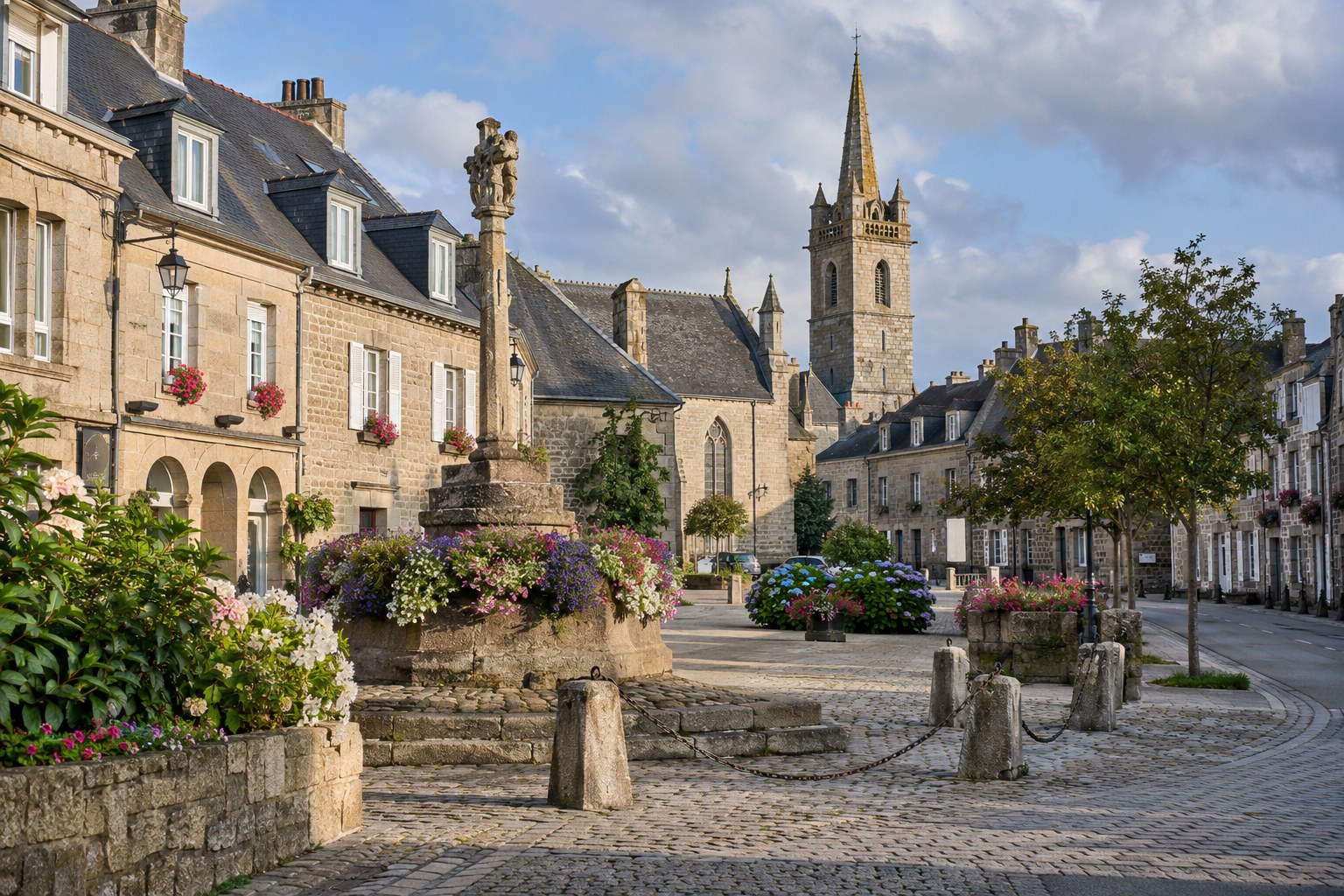Centre de Lesneven dans le Finistère en Bretagne
